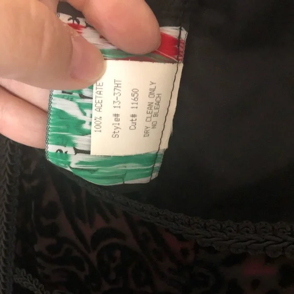 Vintage Lip Service Gothic Black and Red Dress - Picture 7 of 8